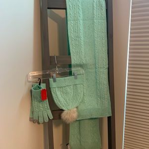 NWT Talbots OS scarf, hat, tech-touch gloves